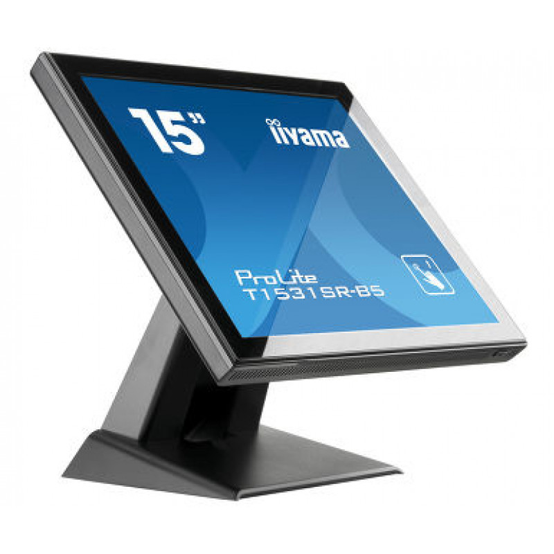 Iiyama ProLite T1531SR-B5 monitor LED táctil de 15 pulgadas - 1024 x 768, TN, HDMI/VGA/DisplayPort, altavoces, negro mate