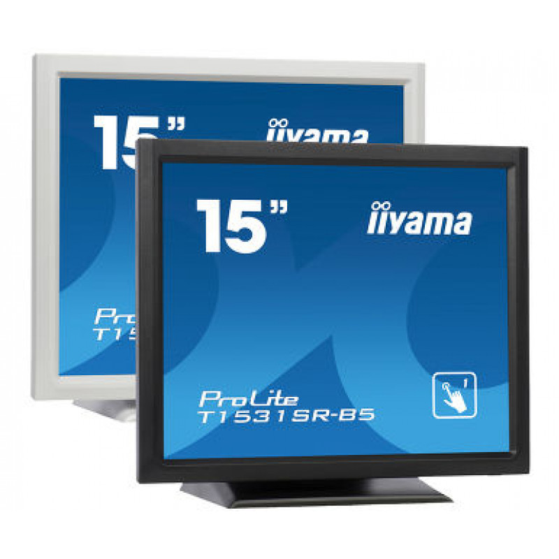 Iiyama ProLite T1531SR-B5 monitor LED táctil de 15 pulgadas - 1024 x 768, TN, HDMI/VGA/DisplayPort, altavoces, negro mate