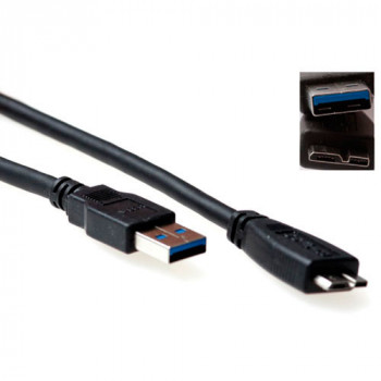 ACT Advanced Cable Technology SB3031 Cable USB-A a Micro-USB B 2m Negro