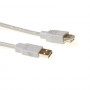 ACT SB2199 cable de extensión USB 2.0 1m marfil USB-A macho a USB-A hembra