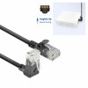 ACT DC4901 Cable de parcheo CAT6A U/UTP LSZH Slimline de 1 m, negro, RJ45 acodado 90° a recto