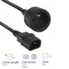 ACT cable de alimentación C14 a conector hembra tipo E 0,2 m negro 10A AK5385
