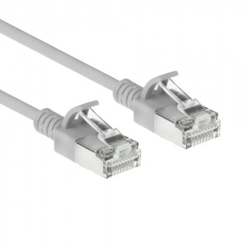 ACT cable de red Slimline LSZH S/FTP CAT6A gris de 10 m snagless con conectores RJ45 (DB7010)