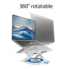 ACT Soporte para portátil giratorio 360°, altura ajustable sin escalonamiento, ACT Essentials (AC8136)