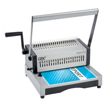 Encuadernadora de canutillos de plástico GBC CombBind CB25Pro, A4, perforación 25 hojas, capacidad de encuadernación 500 hojas, todo metal 4410037