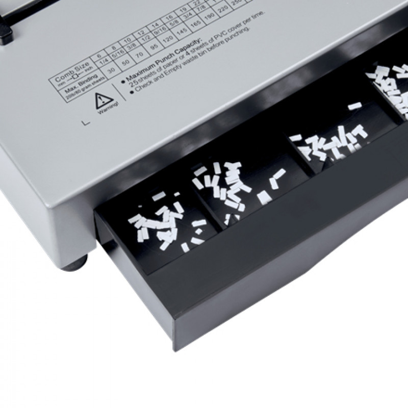 Encuadernadora de canutillos de plástico GBC CombBind CB25Pro, A4, perforación 25 hojas, capacidad de encuadernación 500 hojas, todo metal 4410037