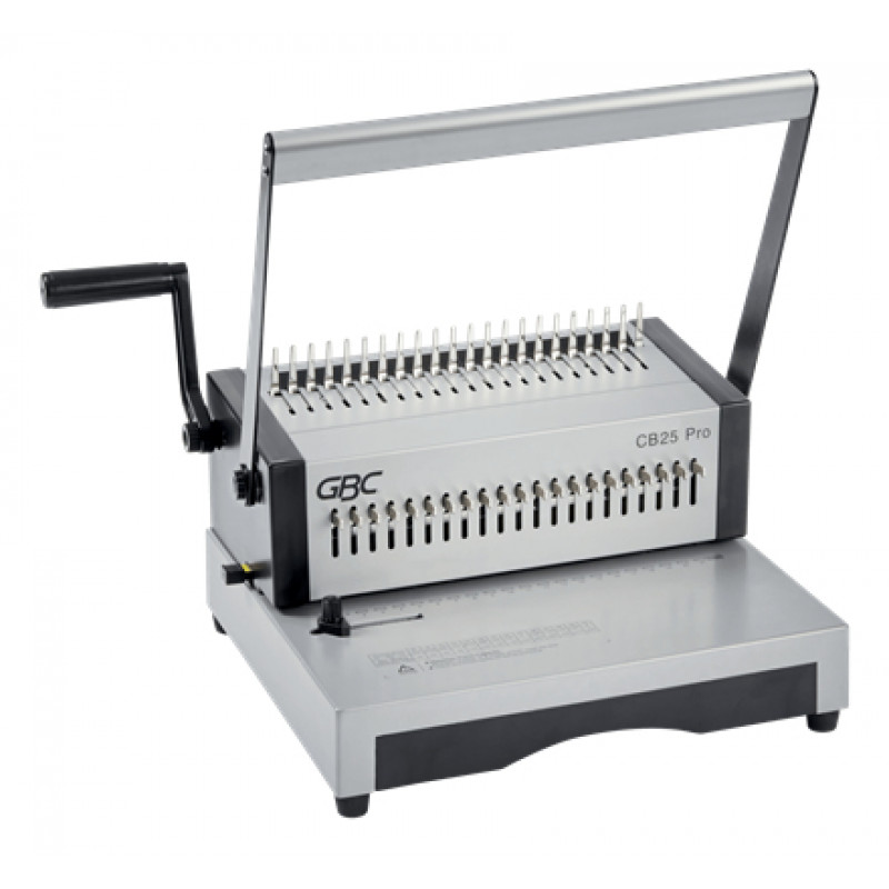 Encuadernadora de canutillos de plástico GBC CombBind CB25Pro, A4, perforación 25 hojas, capacidad de encuadernación 500 hojas, todo metal 4410037