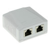 ACT FA6004 Caja de superficie CAT6 blindada de 2 puertos, blanca
