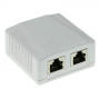 ACT FA6004 Caja de superficie CAT6 blindada de 2 puertos, blanca