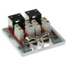 ACT FA6004 Caja de superficie CAT6 blindada de 2 puertos, blanca