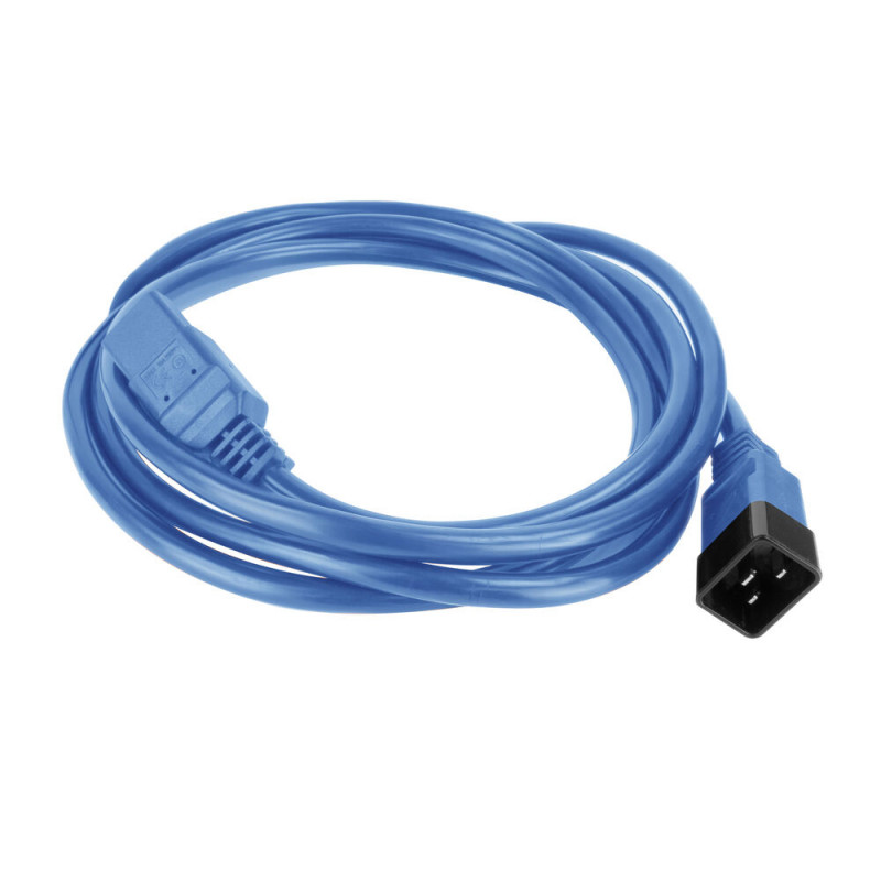 ACT cable de alimentación C20 a C21 IEC 60320 azul 1,5 m (AK5366)
