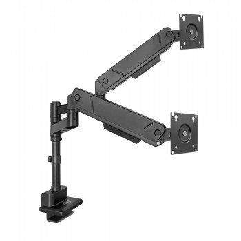 ACT AC8330 Office Solid Pro brazo doble para monitor, resorte de gas, montaje en poste, hasta 34"
