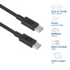 ACT cable de carga/datos USB 2.0 240W USB-C a USB-C, negro, 1 m (AC3086)