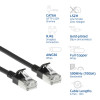 Cable de red patch RJ45 ACT negro de 3 m LSZH S/FTP CAT6A Slimline Snagless (DB7903)