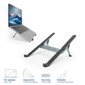 Soporte plegable para portátil ACT, aluminio (AC8122)