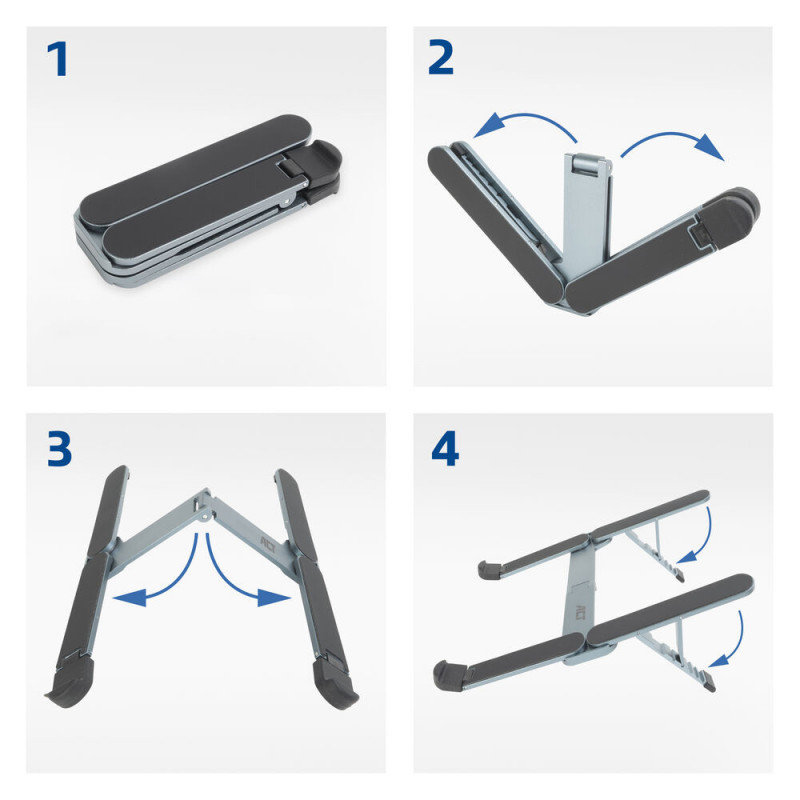 Soporte plegable para portátil ACT, aluminio (AC8122)