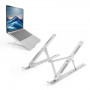 Soporte plegable para portátil ACT, altura ajustable en 7 posiciones, aluminio, plata, ACT Essentials (AC8121)