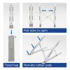 Soporte plegable para portátil ACT, altura ajustable en 7 posiciones, aluminio, plata, ACT Essentials (AC8121)
