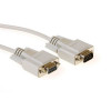 Cable serie ACT AK2309 1:1 straight-through D-Sub 9 pines conector macho a conector hembra 10m marfil