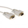 Cable serie ACT AK2309 1:1 straight-through D-Sub 9 pines conector macho a conector hembra 10m marfil