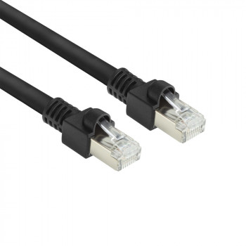 Cable patch S/FTP Cat.7 PUR ACT FB8520 de 20 m, RJ45 snagless, negro