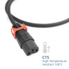 Cable de alimentación ACT enchufe UK - C15 IEC Lock+ negro 2 m, PC3884 (PL0082)