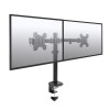 ACT AC8362 Brazo doble para monitores de 32 pulgadas, gas, pinza y pasacables de mesa, negro