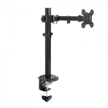 ACT AC8361 Brazo para monitores de 17-34 pulgadas, gas, pinza y pasacables de mesa, VESA 75/100, negro