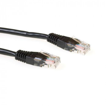 ACT Cable de parcheo Cat5e U/UTP RJ45 de 1,5 m - negro IB5951
