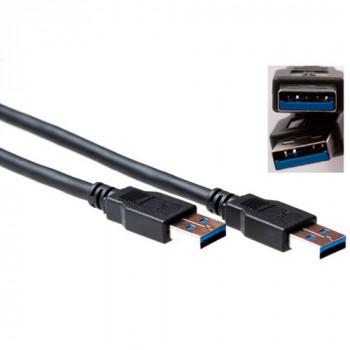 ACT SB3011 Cable USB 2.0 Type-A macho a Type-A macho, 1 m, negro
