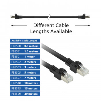ACT FB8505 Cable de red S/FTP Cat.7 PUR flexible de 5 m, snagless RJ45, negro