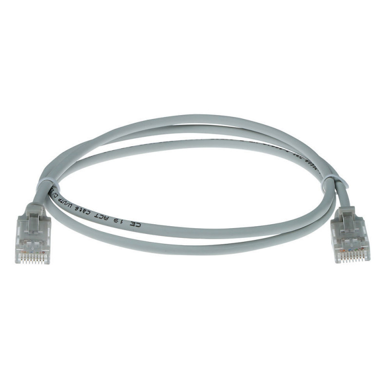 ACT Gris Cable de red slimline U/UTP CAT6 LSZH de 7 metros para centro de datos snagless con conectores RJ45 (DC9007)
