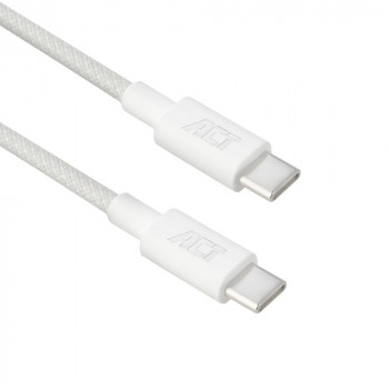 ACT Cable de carga/datos USB 2.0 240W USB-C a USB-C, blanco, 2 m (AC3085)
