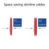 ACT Rojo Cable de red slimline LSZH S/FTP CAT6A de 3 m snagless RJ45 (DB7503)