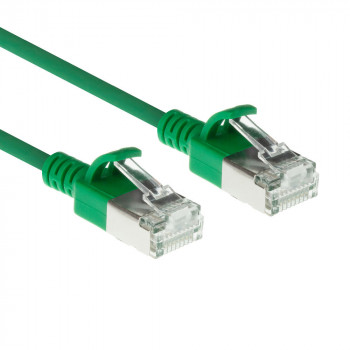 ACT Cable de red Slimline LSZH S/FTP CAT6A verde de 0,5 m Snagless RJ45 (DB7700)