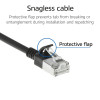 ACT Cable de red Slimline LSZH S/FTP CAT6A negro de 7 m Snagless RJ45 (DB7907)