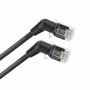 ACT DD1910 Cable de red Slim CAT6A U/FTP, 10 m, negro, RJ45 giratorio 360° acodado