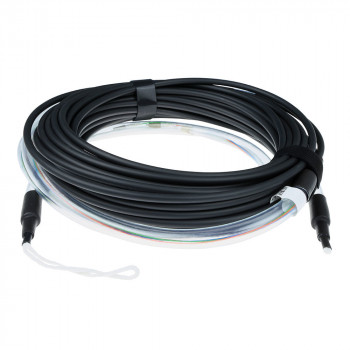 ACT Cable multimodo 50/125 OM4 para interior/exterior de 120 m, 12 fibras con conectores LC (RL4712)