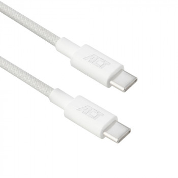 ACT USB 2.0 60W cable de carga/datos USB-C a USB-C, blanco, 1 m (AC3080)