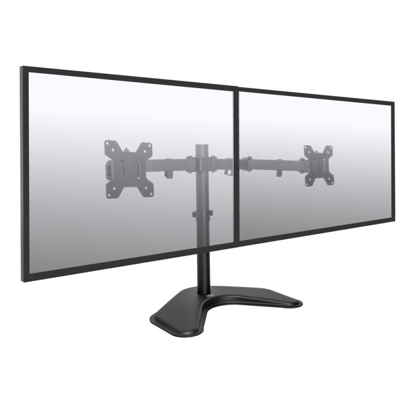 ACT AC8363 Soporte de sobremesa para doble monitor para 2 pantallas de hasta 32 inch - montaje con abrazadera y pasacables, VESA 75/100, 8 kg por brazo, negro