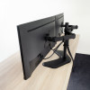 ACT AC8363 Soporte de sobremesa para doble monitor para 2 pantallas de hasta 32 inch - montaje con abrazadera y pasacables, VESA 75/100, 8 kg por brazo, negro