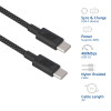 ACT USB 2.0 60W cable de carga/datos USB-C a USB-C, negro, 2m (AC3083)