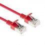 ACT rojo 0,5m LSZH S/FTP CAT6A cable de red Slimline Snagless RJ45 (DB7500)