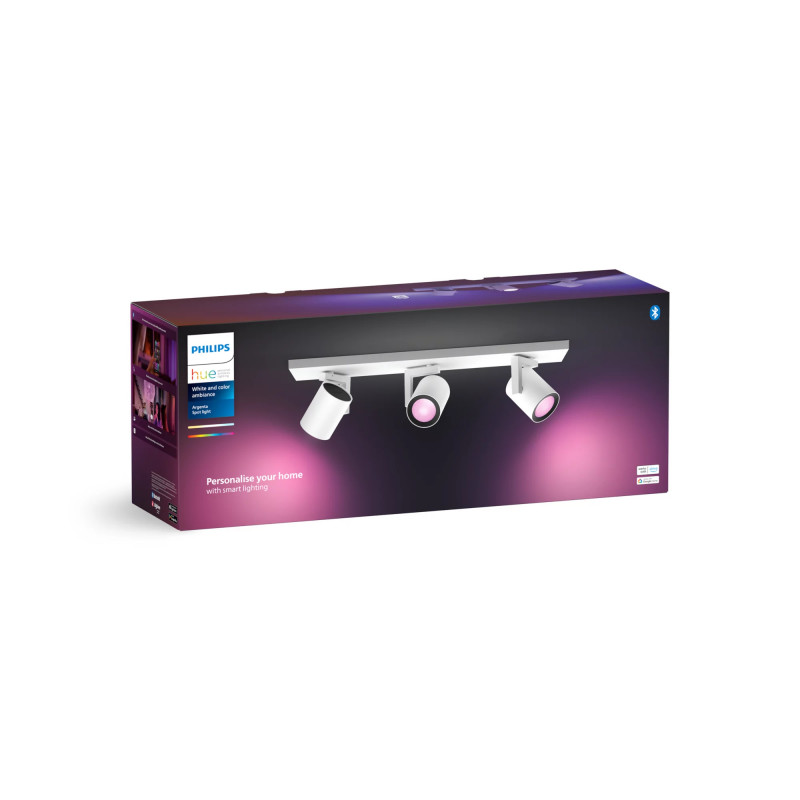 Signify Philips Hue White & Color Ambiance Argenta lámpara de techo 3 focos Blanco