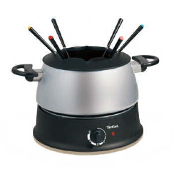 Tefal Fondue Base Ronde EF3000 set de fondue eléctrico, 800 W, 1,2 L, 8 tenedores, negro