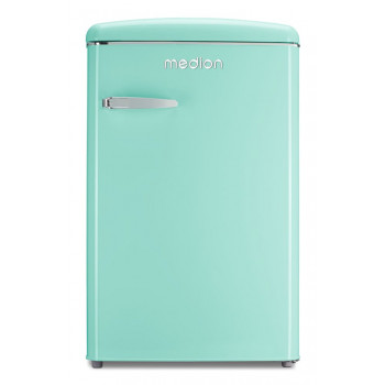 Medion MD37790 Nevera retro Turquesa, 90L de volumen total, clase de eficiencia energética E