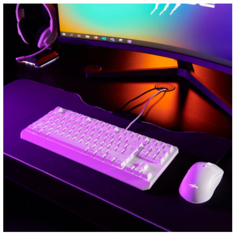 uRage Exodus 220 TKL Teclado gaming, con cable, Blanco