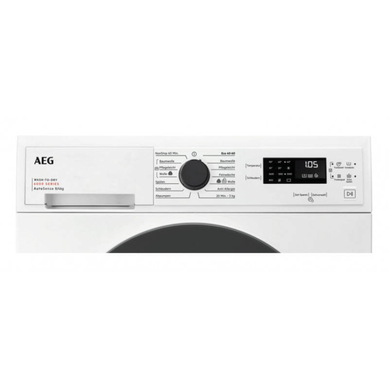 AEG LWK6A50680 Series 6000 Lavadora secadora 8 kg / 4 kg, 1600 rpm, clase de eficiencia energética D