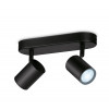 WiZ IMAGEO Spots lámpara de techo Tunable White 2x5W negro pack individual
