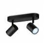 WiZ IMAGEO Spots lámpara de techo Tunable White 2x5W negro pack individual